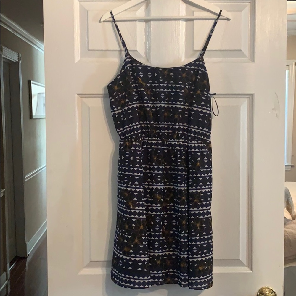 J. Crew Factory Blue Floral Dress